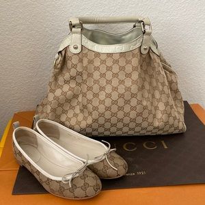 Authentic Gucci purse and flats size 6 flats women